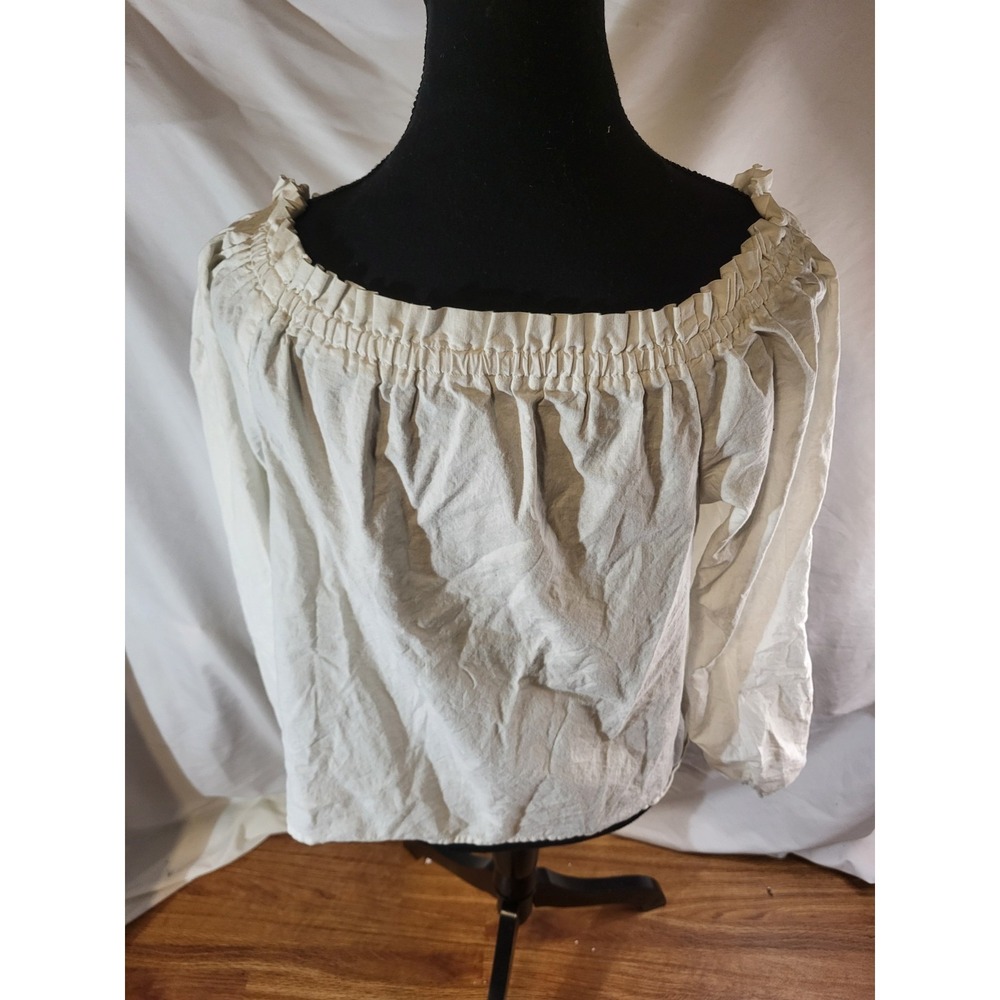 Threads Of Time White Renaissance Cosplay Ruffle Under Shirt - Picture 4 of 5